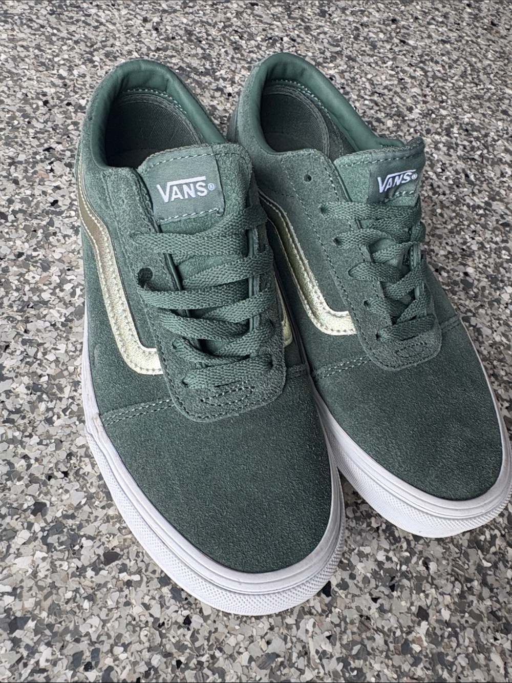 Vans Old Skool Suede Skate Shoes - Green